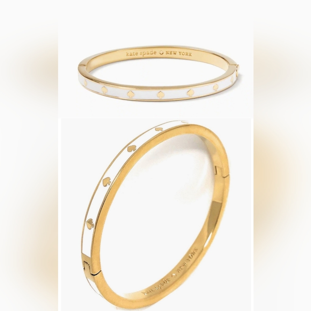 Kate spade white and gold bangle